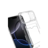 Apple İphone 17 Pro Kart Şeffaf Silikon - Şeffaf thumbnail 2