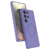 Samsung Galaxy S25 Ultra Regal Magsafe Standlı Kapak - Lila thumbnail 1