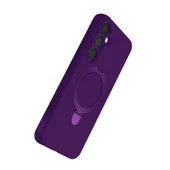 Samsung Galaxy A35 5g Regal Magsafe Standlı Kapak - Derin Mor thumbnail 3