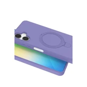 Samsung Galaxy A06 Regal Magsafe Standlı Kapak - Lila thumbnail 4