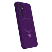 Samsung Galaxy A35 5g Regal Magsafe Standlı Kapak - Derin Mor thumbnail 2