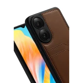 Oppo A38 Sara Kartvizitli Deri Kılıf - Taba thumbnail 2