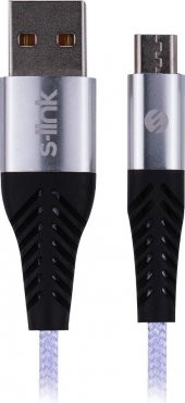 S-Link Micro Usb 3A 1 M Hızlı Şarj SL-STM55 Data ve Şarj Kablo - 1