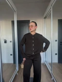 Kadın Triko Hırka Koyu Kahve thumbnail 5