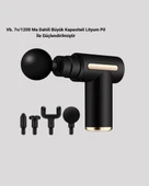 Şarjlı Kas Masaj Aleti 6 Kademe 4 Başlık Derin Doku EMS Titreşim Sporcu Masaj Tabancası thumbnail 3