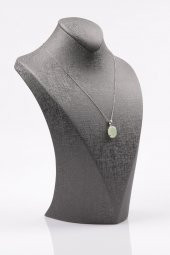 Prehnite Doğal Taş 925 Ayar Gümüş Kolye - 3