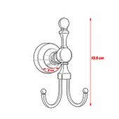 Lüks İkili Askılık Gold Altın Metal Duvar Askısı Havlu Bornoz Vestiyer İçin Dayanıklı Şık Tasarım thumbnail 3