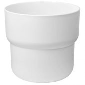 Yer Saksısı Kalın Plastik, Beyaz Saksı 24 Cm ,Kalın-Bitki Saksısı Deliksiz İç*Dış Mekan - 1