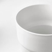 Yer Saksısı Kalın Plastik, Beyaz Saksı 24 Cm ,Kalın-Bitki Saksısı Deliksiz İç*Dış Mekan - 2