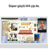 Apple iMac M4 Çip 16GB 256GB SSD macOS 24" All In One Bilgisayar MD3H4TU/A Gümüş thumbnail 6
