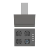 Simfer Trend Silver Cam 2'li Ankastre Set (3537 Ocak + 8705 Davlumbaz) thumbnail 1