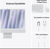 Apple iMac M4 Çip 16GB 256GB SSD macOS 24" All In One Bilgisayar MD3H4TU/A Gümüş thumbnail 9