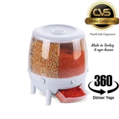 CVS DN 00115 Kuru Gıda ve Bakliyat Organizeri 360° Dönebilen 6 Bölmeli thumbnail 1