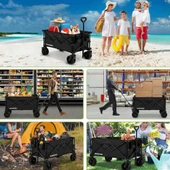 WORKPRO WP285016 100Kg 4 Tekerli Katlanabilir Ağır Hizmet Taşıma Arabası / Plaj Arabası thumbnail 7