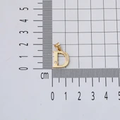 Lettera D Harfi Altın Kolye Ucu 14 Ayar thumbnail 3