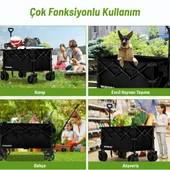 WORKPRO WP285016 100Kg 4 Tekerli Katlanabilir Ağır Hizmet Taşıma Arabası / Plaj Arabası thumbnail 5