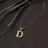 Lettera D Harfi Altın Kolye Ucu 14 Ayar thumbnail 2