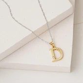 Lettera D Harfi Altın Kolye Ucu 14 Ayar thumbnail 6