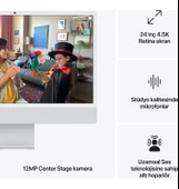 Apple iMac M4 Çip 16GB 256GB SSD macOS 24" All In One Bilgisayar MD3H4TU/A Gümüş thumbnail 7