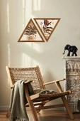 Dekoratif Üçgen Çerçeveli Ahşap Tablo Set 35 x 40 thumbnail 1