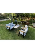 Kırlenta Erciyes 2 1 1 Masa Gri Bahçe Takımı Bahçe Mobilyası thumbnail 1