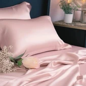 Antibakteriyel Terletmeyen İpek Saten Yastık Kılıfı 2'li 50x70 Pembe thumbnail 6