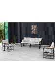 Kırlenta Liva 3 1 1 Krem Bahçe Mutfak Balkon Mobilyası Takımı thumbnail 1