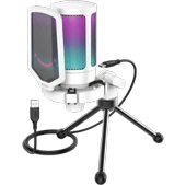 Fifine Ampligame A6VW RGB USB Beyaz Gaming Mikrofo thumbnail 1