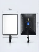 14 İnç Kare Soft Işık LED Panel Profesyonel Makyaj Fotoğraf Video Çekim Işığı Tripodlu thumbnail 6