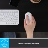 Logitech Pebble M350 910-005716 Beyaz Sessiz Optik Kablosuz Mouse thumbnail 3