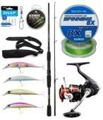 Yek Outdoor Spin Olta Seti Okuma Wave Power 2,74 cm 7-30 gr 2 Parça Spin Kamışı&Shimano Sienna 3000 Fg Spin Makinesi thumbnail 1