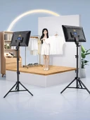 14 İnç Kare Soft Işık LED Panel Profesyonel Makyaj Fotoğraf Video Çekim Işığı Tripodlu thumbnail 4