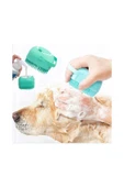 shapely Sarı Renk Şampuan Hazneli Kedi ve Köpek Evcil Hayvan Yıkama Fırçası Hazneli Silikon Yıkama 1 Adet thumbnail 1