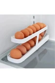 STOREMAX Aveo 1 Adet 2 Katlı Otomatik Buzdolabı Yumurta Standı Yumurtalık Rafı Saklama Kabı Buzdolabı Organiz thumbnail 1