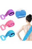 çeçem ticaret Çift Taraflı Banyo Sırt Kesesi Silikon Duş Lifi Fırçası 70 Cm thumbnail 1