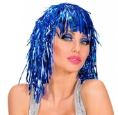 Mavi Işıltılı Metalize Parti Peruğu thumbnail 1