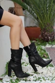Erita Siyah Cilt Topuklu Çizme thumbnail 7
