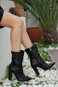 Erita Siyah Cilt Topuklu Çizme thumbnail 3