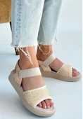 Jake Bej Hasır Cilt Sandalet thumbnail 1
