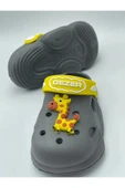 Gezer Kaydırmaz Taban Erkek Çocuk Terlik Zurafa Gri Sarı thumbnail 3