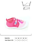 Gezer Yazlık Kız Çocuk Keten Happy Bird Cırt Cırtlı Ayarlanabilir Ayakkabı Fuşya thumbnail 5