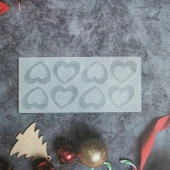 Silikon Kalp Desenli Çikolata ve Şeker Kalıbı 8 Li thumbnail 6