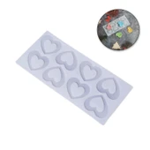 Silikon Kalp Desenli Çikolata ve Şeker Kalıbı 8 Li thumbnail 1