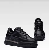 Kadın Yüksek Taban Rahat Şık Günlük Spor Ayakkabı Siyah Renk thumbnail 5