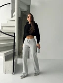 Fit comfort gri salaş pantolon thumbnail 5