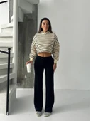 Fit comfort siyah salaş pantolon thumbnail 2