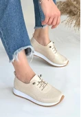 Tone Bej Cilt Bağcıklı Spor Ayakkabı thumbnail 2