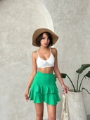 Vnlu fırfırlı etek yeşil thumbnail 3