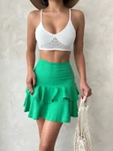 Vnlu fırfırlı etek yeşil thumbnail 7