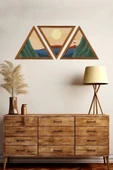 Dekoratif Üçgen Çerçeveli Ahşap Tablo Set 35 x 40 thumbnail 1